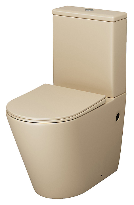 Унитаз напольный с крышкой-сиденьем Grossman Color GR-4480BEMS бежевый матовый