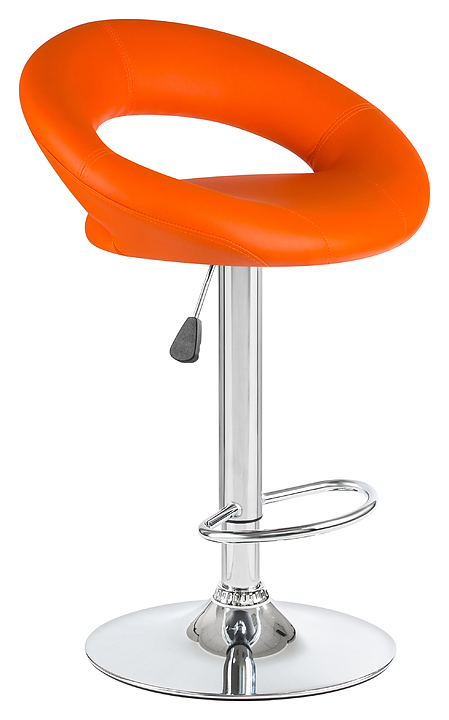Стул барный DOBRIN 5001-LM MIRA (оранжевый, хромированная сталь)