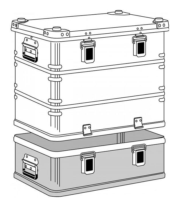 Секция транспортировочного бокса верхняя ZARGES K 470 40505 Plus (750x550x380 мм)