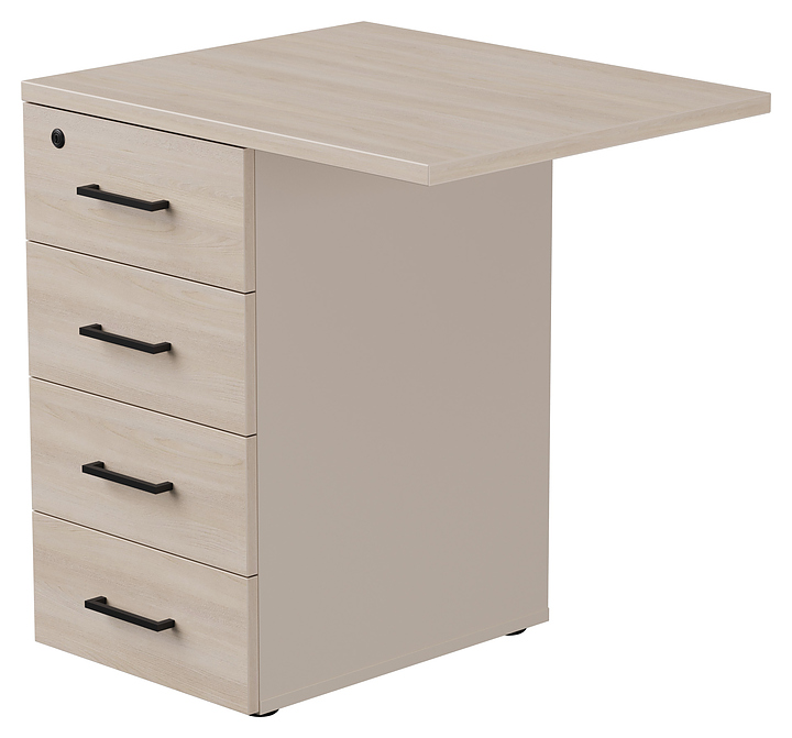 Тумба приставная Everprof EVO 71х60х75,5 см кашемир, дуб Соната