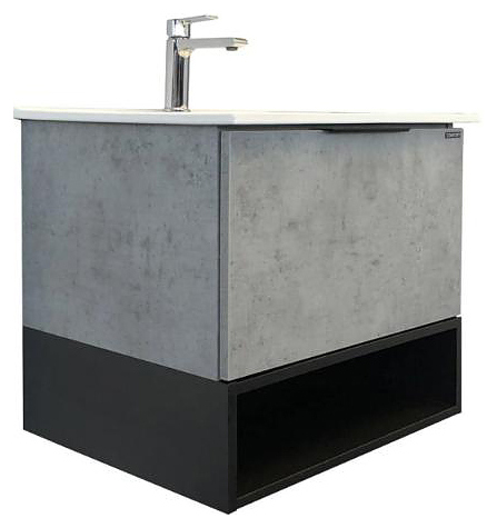 Тумба с раковиной Comforty Франкфурт-60 бетон светлый