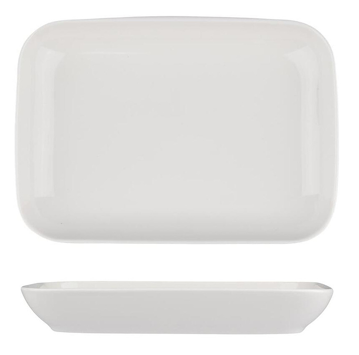 Блюдо прямоугольное Noble Fine Plus 0091155A 1575 мл 29.7х21.8 см h 4.8 см, белый