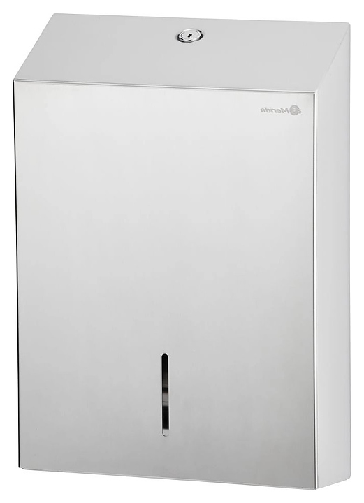 Диспенсер листовых бумажных полотенец Merida STELLA R MAXI ASP106.R Z-сложение (нерж. сталь) полированная сталь