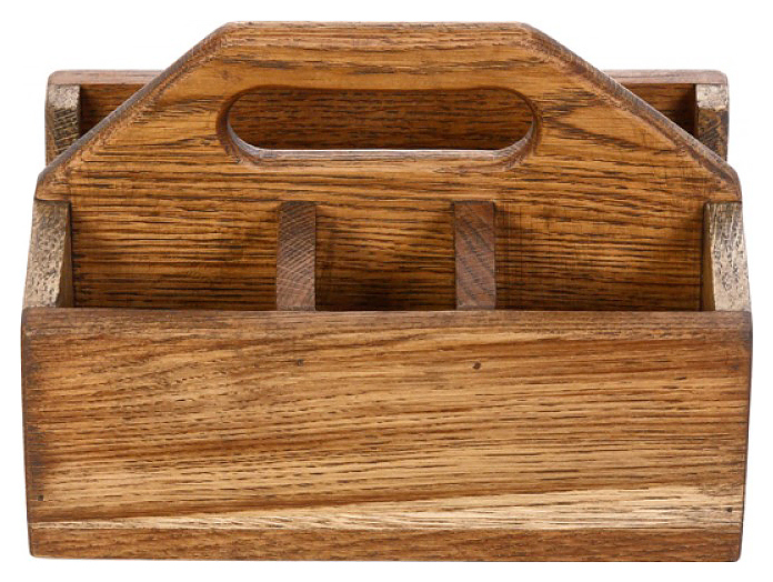 Ящик для сервировки Luxstahl 210х150 мм деревянный с ручкой