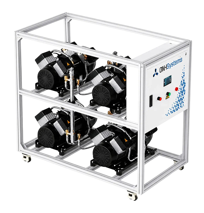 Установка компрессорная безмасляная W-образная стационарная ONH Systems CСК 5X6W А