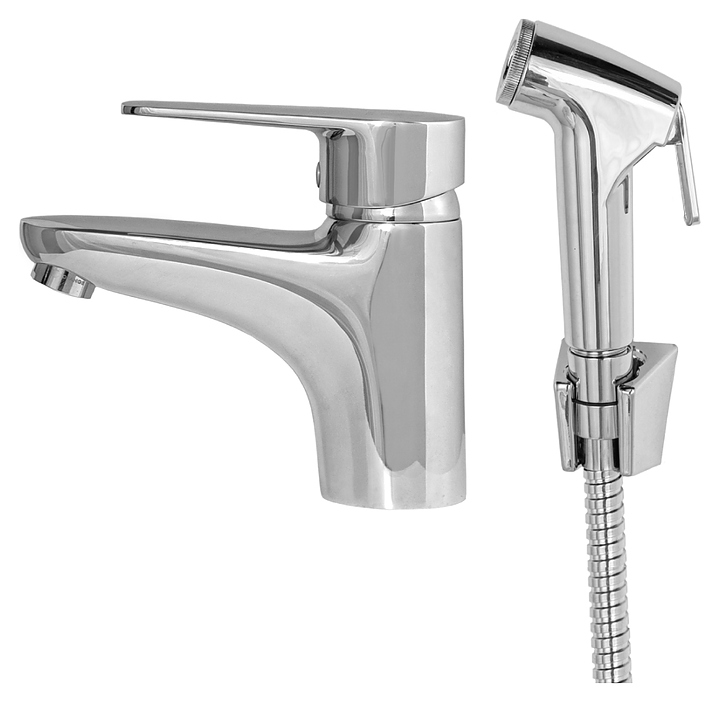 Смеситель для раковины ORANGE Otto M22-022cr с гигиеническим душем