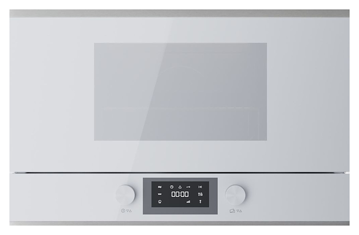 Встраиваемая микроволновая печь Kuppersbusch MR 6330.0 W1 Stainless steel 2.5 кВт 22 л 595х334х390 мм белое стекло