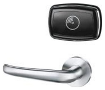 Замок электронный автономный NORWEQ iSPLIT MF, ручка Sigma 14, с цилиндром, отделка матовый хром, левый