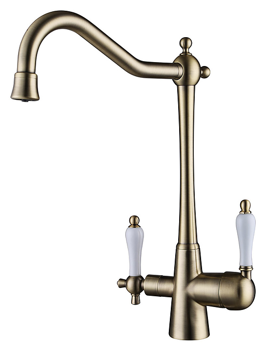 Смеситель для кухни Kaiser Vincent 31844-3 под фильтр для питьевой воды, бронза