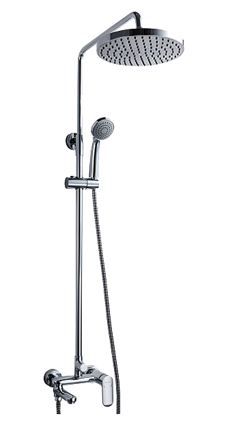 Душевая стойка BRAVAT Opal F6125183CP-A3-RUS со смесителем для ванны, хром