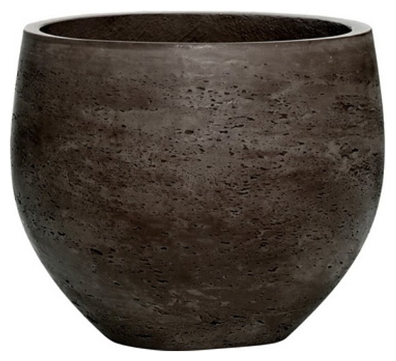 Кашпо Pottery Pots Mini ORB (25х21 см) темно-коричневое