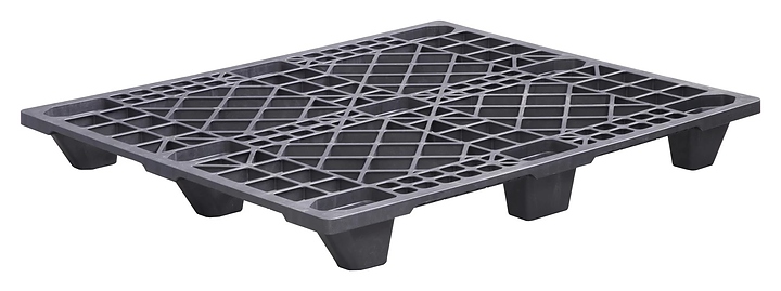 Паллет ТАРА.РУ DP 1210 P (Q4) 1200х1000х130 мм (перфорированный на 9 ножках) черный