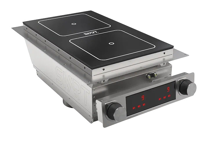 Индукционная плита SMART INDUCTION DROP-IN C92-3F1 7 кВт нержавеющая сталь, черный