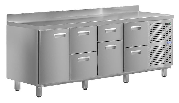 Стол холодильный KAYMAN КСХ-1242/70 (1 дверь, 6 ящиков)