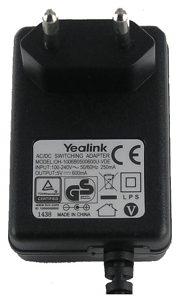 Блок питания для IP-телефона Yealink 5VDC.600mA