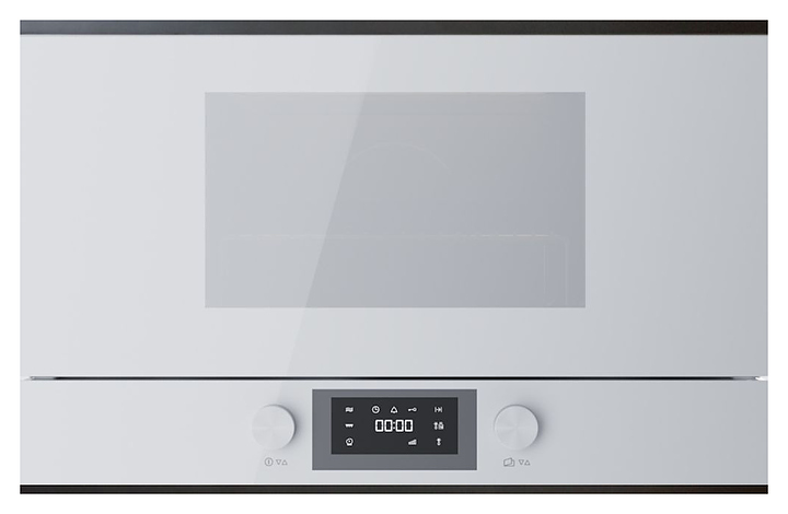 Встраиваемая микроволновая печь Kuppersbusch ML 6330.0 W2 Black Chrome 2.5 кВт 22 л 595х334х390 мм белое стекло