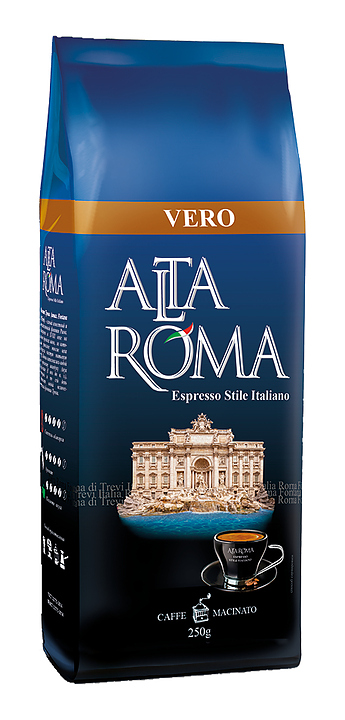 Кофе свежеобжаренный Alta Roma VERO (арабика, робуста, молотый, 0,25 кг)