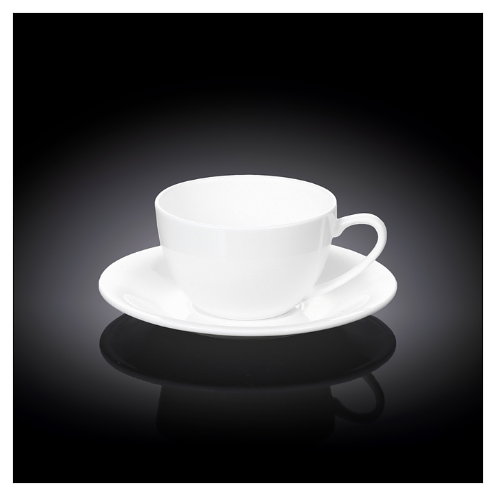 Чашка для капучино с блюдцем Wilmax WL‑993001/AB