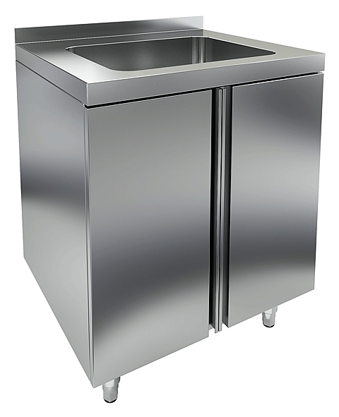 Стол закрытый с моечной ванной HICOLD НБМСЗМ-7/7Б