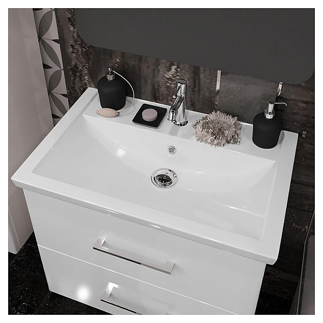 Тумба напольная под раковину OPADIRIS Арабеско 80, белая 00-00003549