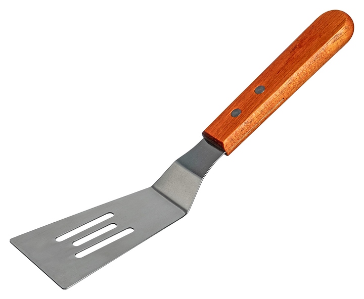 Лопатка MGSteel 77295 l=24,5 см с перфорированной головкой 13х5,5 см (нерж. сталь) и ручкой (дерево)