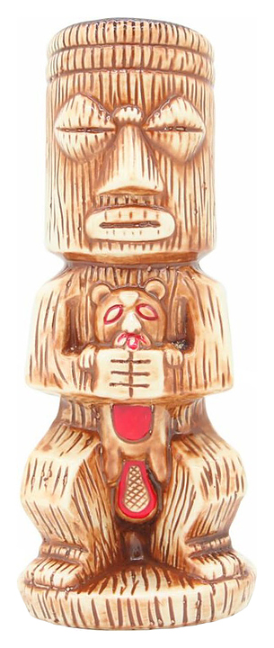 Стакан для коктейлей P.L. Barbossa Tiki TIKI0045 500 мл d=6 см h=21 см (керамика) коричневый