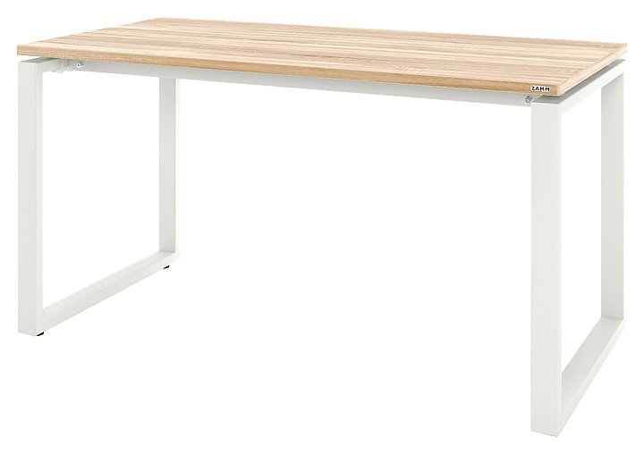 Стол офисный прямой ZAMM Зета 60х30 ТР 1600х700, дуб бардолино/белый матовый
