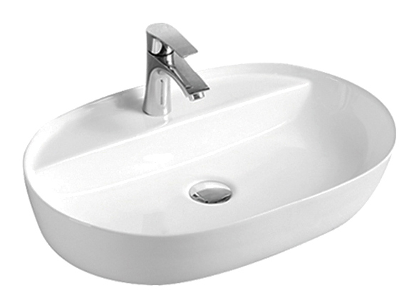 Раковина накладная Mira MR-6142 61х42 см, с отв. под смеситель, керамика