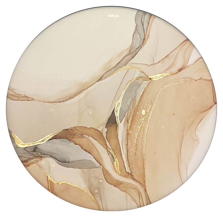 Столешница Sheffilton SHT-TT32 80 (стекло / МДФ) круглая дымчатый топаз