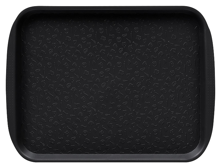 Поднос столовый Клен BLACK SB-101 330х260 мм (полистирол) черный