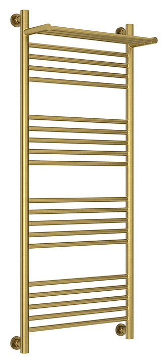 Полотенцесушитель водяной Сунержа Богема с полкой+ 120x50 см состаренная латунь