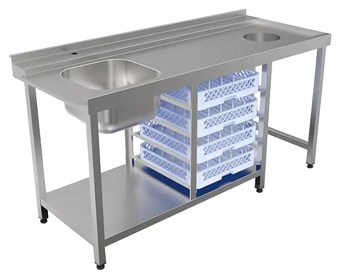 Стол для посудомоечной машины КОБОР СПМ/1-170/70/Л