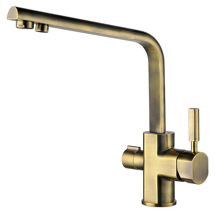 Смеситель для кухни Kaiser Decor 40144-3 под фильтр для питьевой воды, бронза