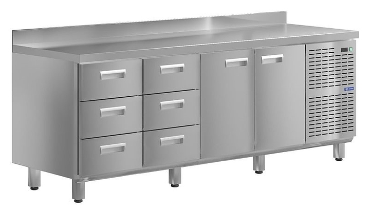 Стол холодильный KAYMAN КСХ-3311/70 (2 двери, 6 ящиков)