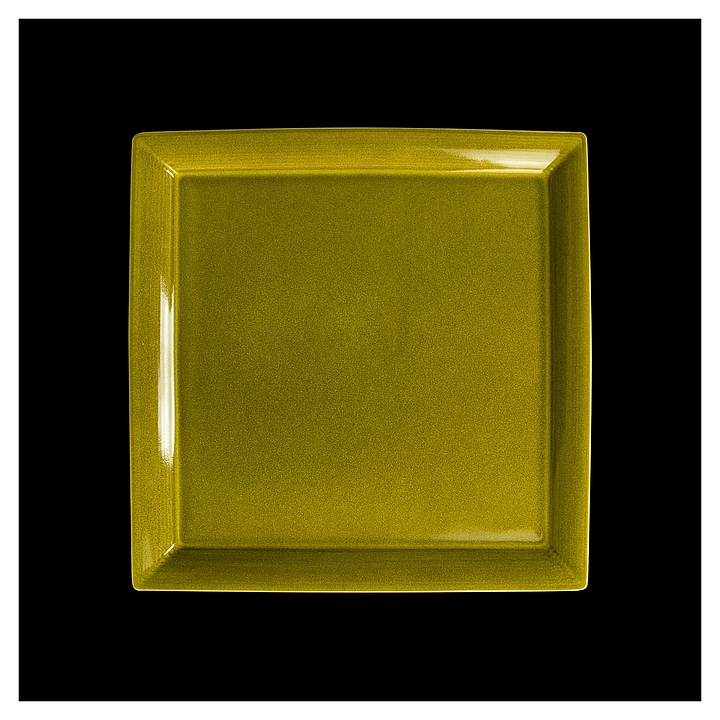 Тарелка Corone Cocorita XSY2264 31х31 см (фарфор) квадратная с бортами желтая