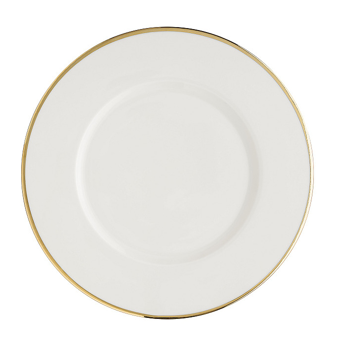 Тарелка Bonna Золотая линия Нит 75511 d 160 мм белый