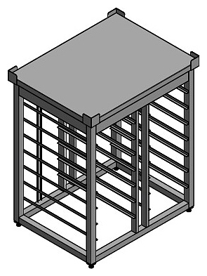 Подставка под пароконвектомат Giorik Movair Gastrolux ППО2-09.056.95/14GN/С/У-109 2х7 уровней под GN1/1 905х695х1090/1120 мм (нерж. сталь)