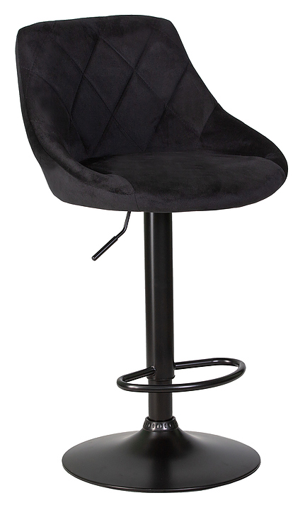 Стул барный DOBRIN 5007-LM-N LOGAN BLACK (черный велюр, черный) 2 шт.