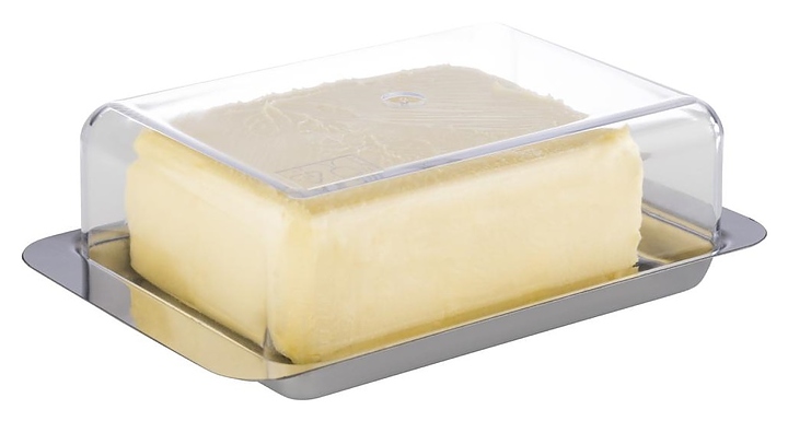 Масленка APS 79819 16х10х5,5 см (нерж. сталь) с крышкой (полистирол)