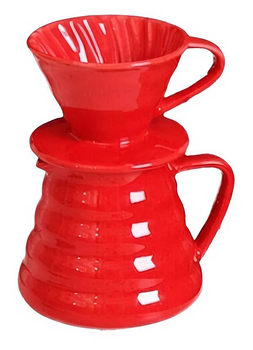 Набор для пуровера P.L. Barbossa S0742 кофейник 520 мл с воронкой на 1-4 чашки (керамика)