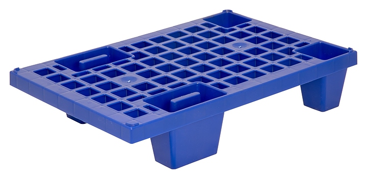 Паллет ТАРА.РУ TR 400 600х400х135 мм (перфорированный на 4 ножках) синий
