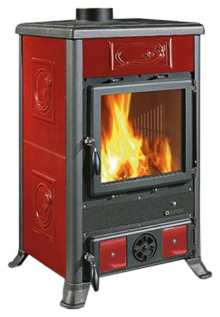 Дровяная печь-камин La Nordica Rossella R1 Liberty (бордовый)