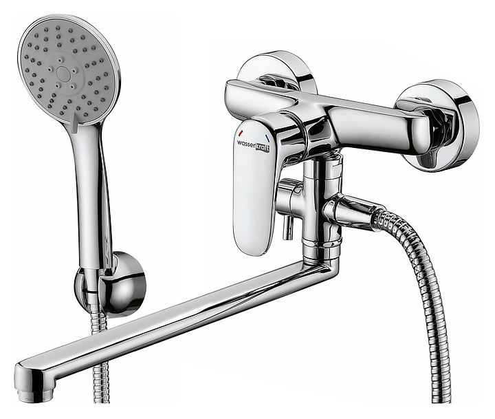 Смеситель для ванны с душем Wasserkraft Vils 5602L хром