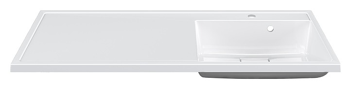 Раковина ULGRAN Paola Magenta 1100 R 110х50 см, мрамор, правая