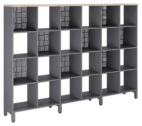 Стеллажная система КОБОР SQ-4X6 graphite/natural