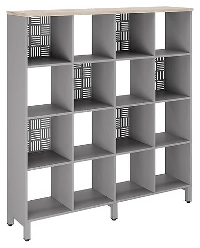 Стеллажная система КОБОР SQ-4X4 aluminum/natural