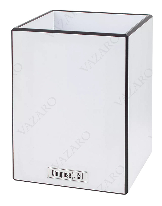 Подставка для кухонных принадлежностей ComposeEat Fashion PDG121018OA6 White & Black 12х12х17см, белый, черный