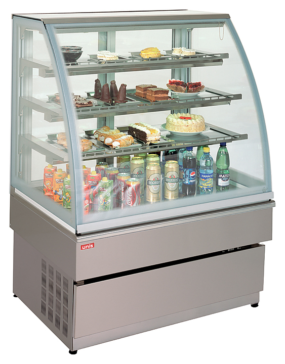 Витрина кондитерская UNIS Georgia III 100 double glass, inox