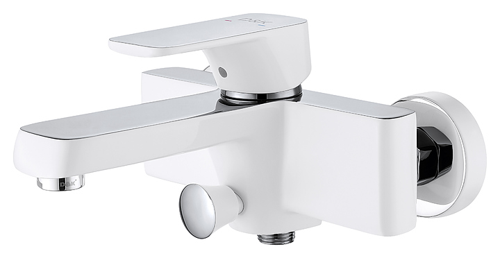 Смеситель для ванны с душем D&K Berlin Steinbeis DA1433216 белый, хром