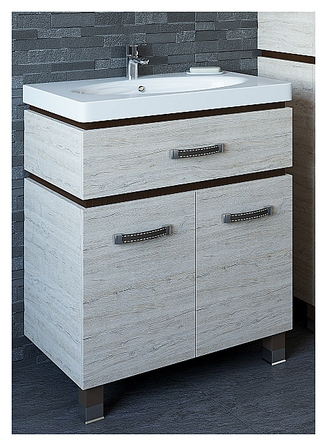 Тумба с раковиной Sanflor Техас 70 см венге, орегон